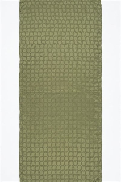 Soft Oval Desenli Fıstık Yeşili Jakar Şal