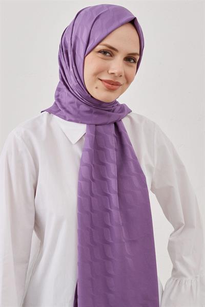 Su Desen İpeksi Jakar Şal - Mor