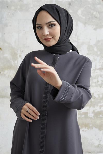 Taş Roba Detaylı Antrasit Ferace