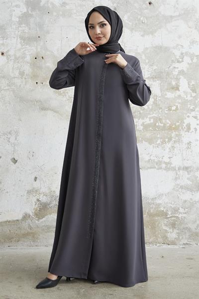 Taş Roba Detaylı Antrasit Ferace