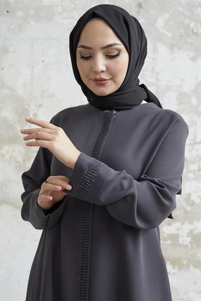 Taş Roba Detaylı Antrasit Ferace