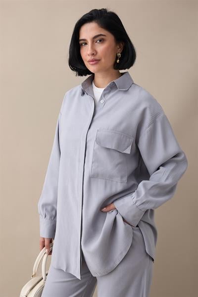 Tek Cepli Gizli Patlı Gri İkili Takım