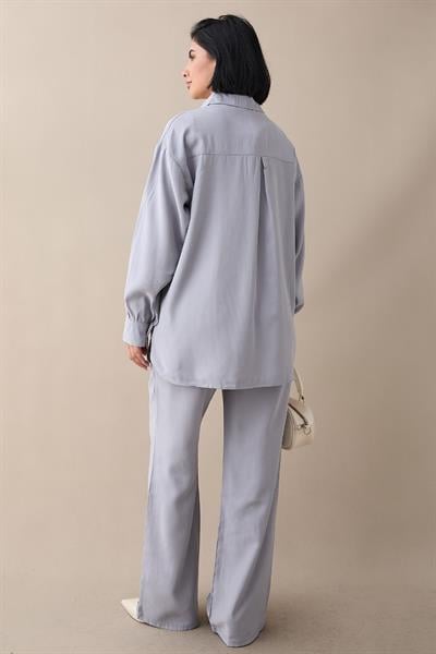 Tek Cepli Gizli Patlı Gri İkili Takım