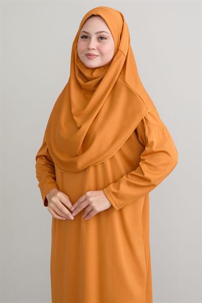 Tek Parça Camel Namaz Elbisesi