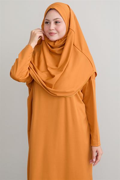 Tek Parça Camel Namaz Elbisesi