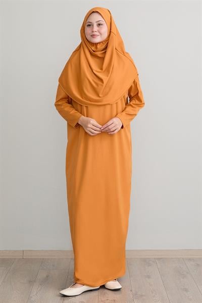 Tek Parça Camel Namaz Elbisesi
