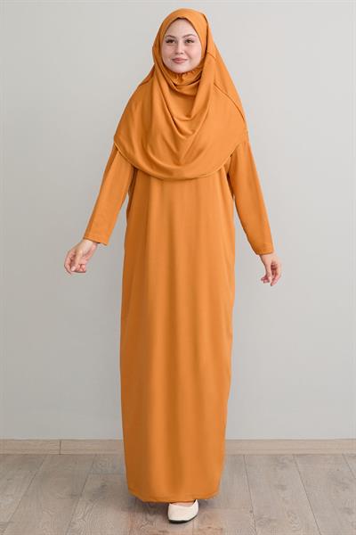 Tek Parça Camel Namaz Elbisesi