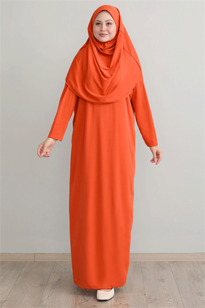 Tek Parça Kiremit Namaz Elbisesi