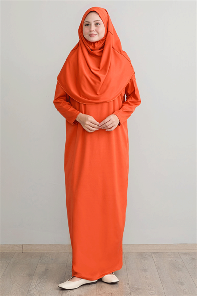 Tek Parça Kiremit Namaz Elbisesi