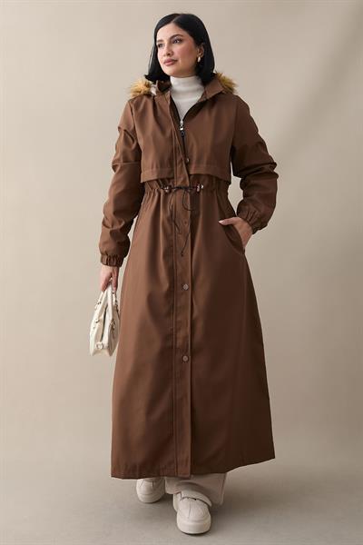 Ters Cep Kapaklı 2204 Uzun Kaban - Taba