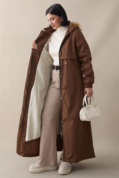 Ters Cep Kapaklı 2204 Uzun Kaban - Taba