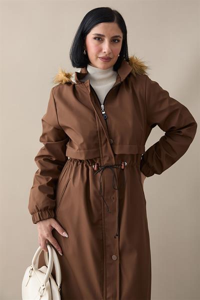 Ters Cep Kapaklı 2204 Uzun Kaban - Taba