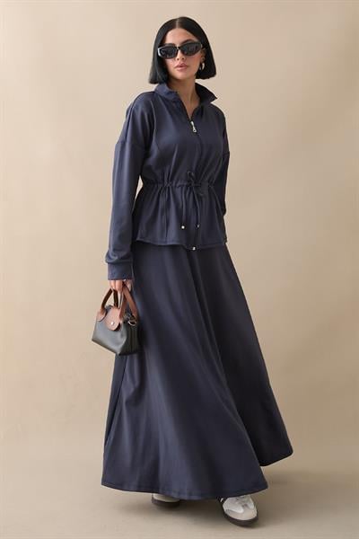 Tünel Kemerli Etekli Lacivert Scuba Takım