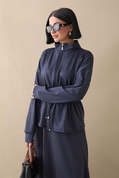 Tünel Kemerli Etekli Lacivert Scuba Takım