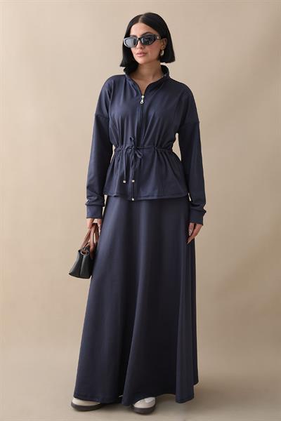 Tünel Kemerli Etekli Lacivert Scuba Takım