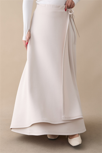 Yandan Bağlamalı Taş Scuba Etek