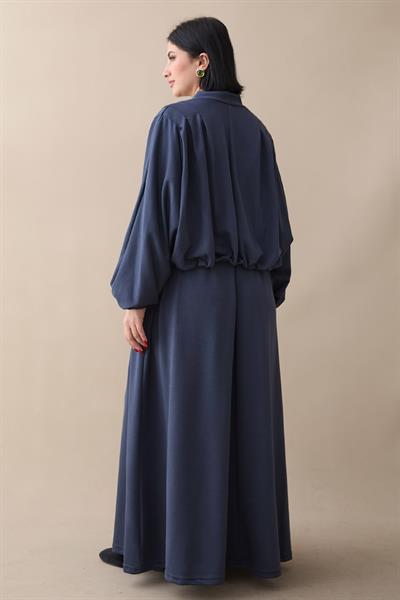 Yarasa Kol Ceketli Elbiseli Antrasit Oyşo Takım