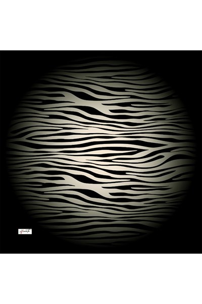 Yatay Zebra Desen Siyah Soft Pamuk Eşarp