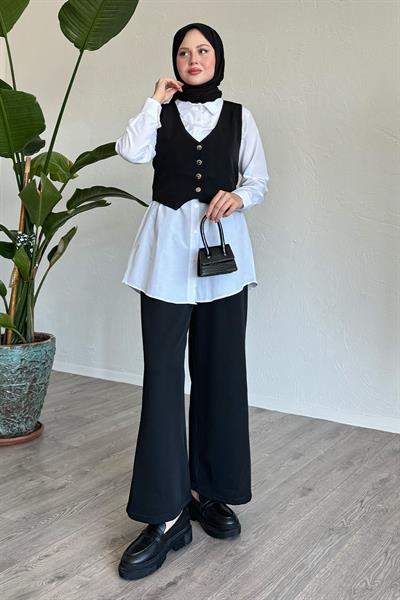 Vest Three-Piece Set Black