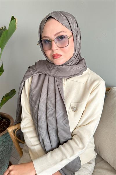 Zikzak Çizgili Antrasit Jakar Şal