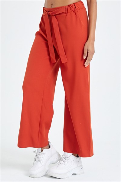 Fabric Trousers - Brick Color.