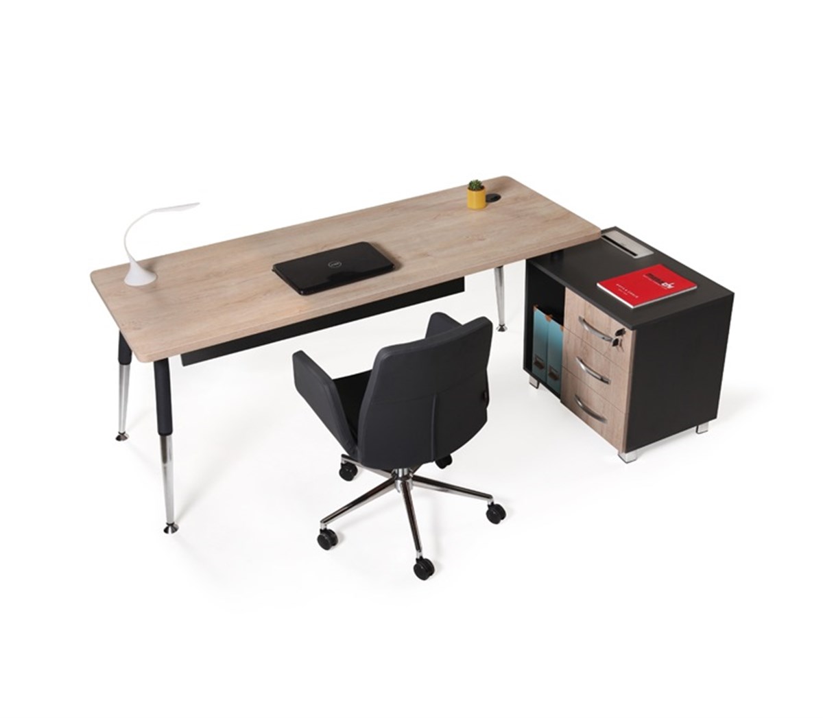 Boomerang Tek Etajerli Çalışma Masası