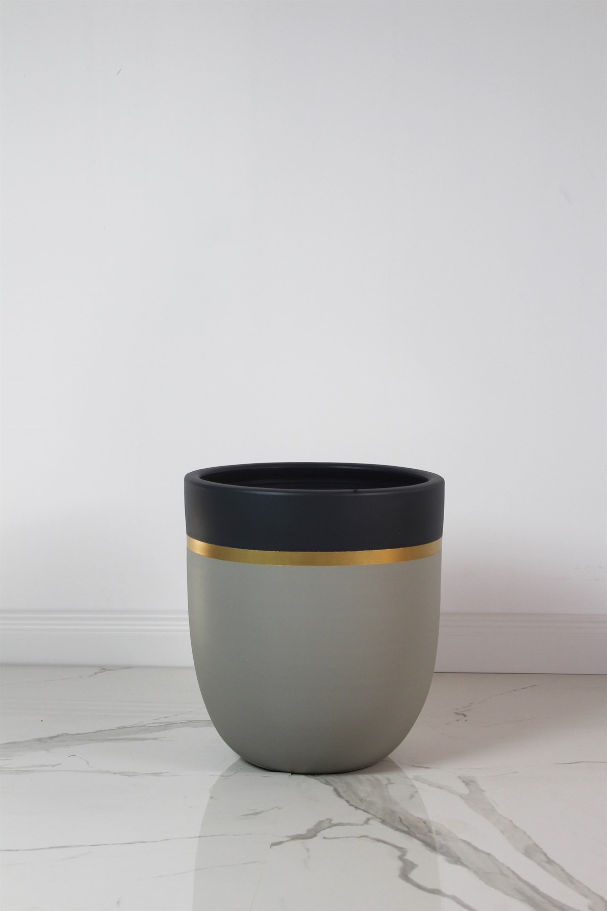 Royal Granit Antrasit İç Dekorasyon Saksı Grubu