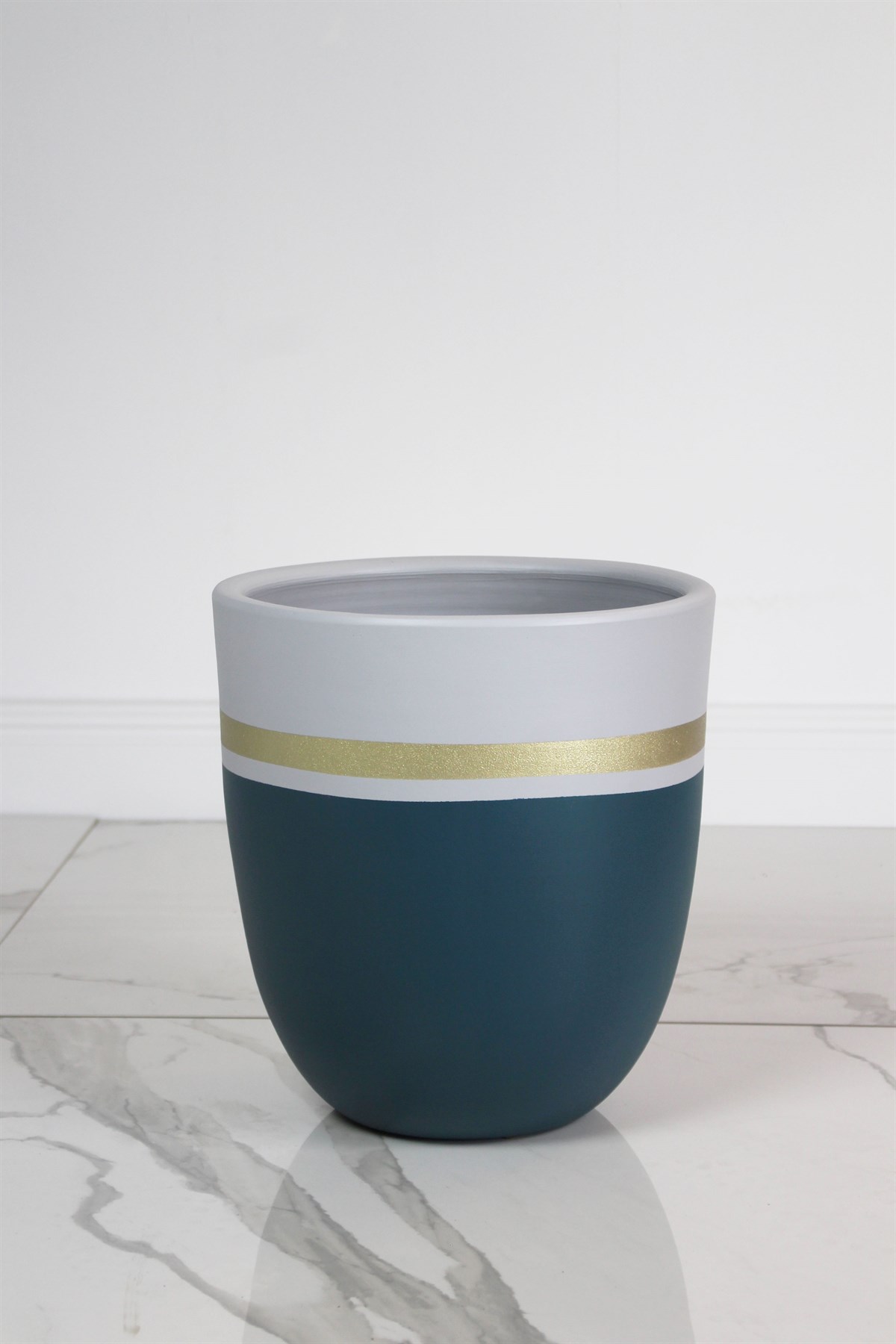 Royal Petrol Yeşili Gold 28cmx32cm Saksı