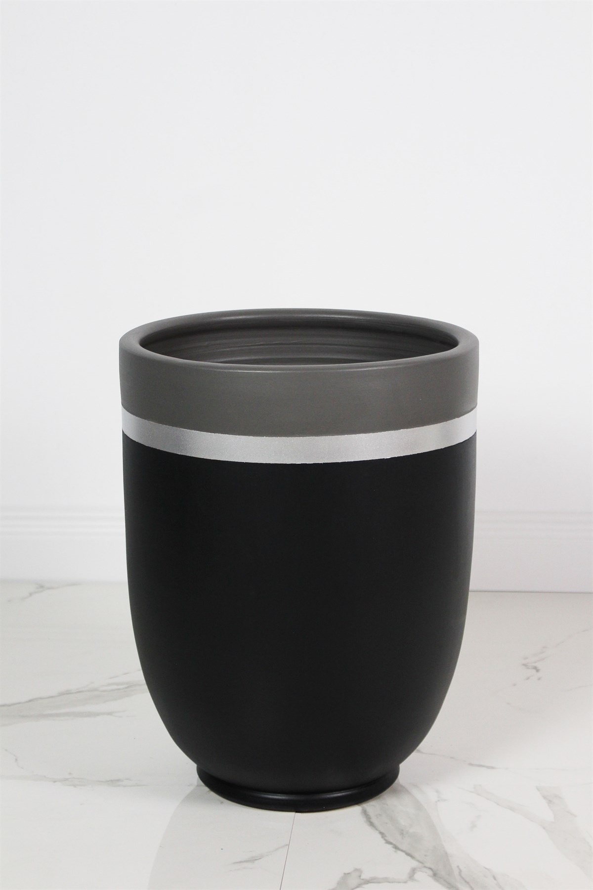 Terra Antrasit Siyah İç Dekorasyon Saksı 35cmx44cm