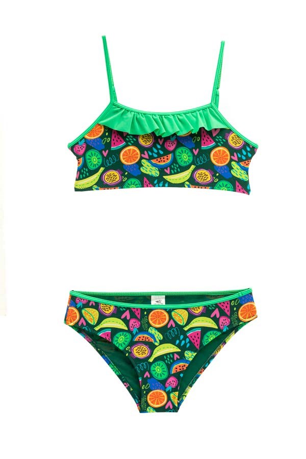 Starinci MayoStarinci Çocuk Bikini Takımı Yaz Meyveleri Yeşil