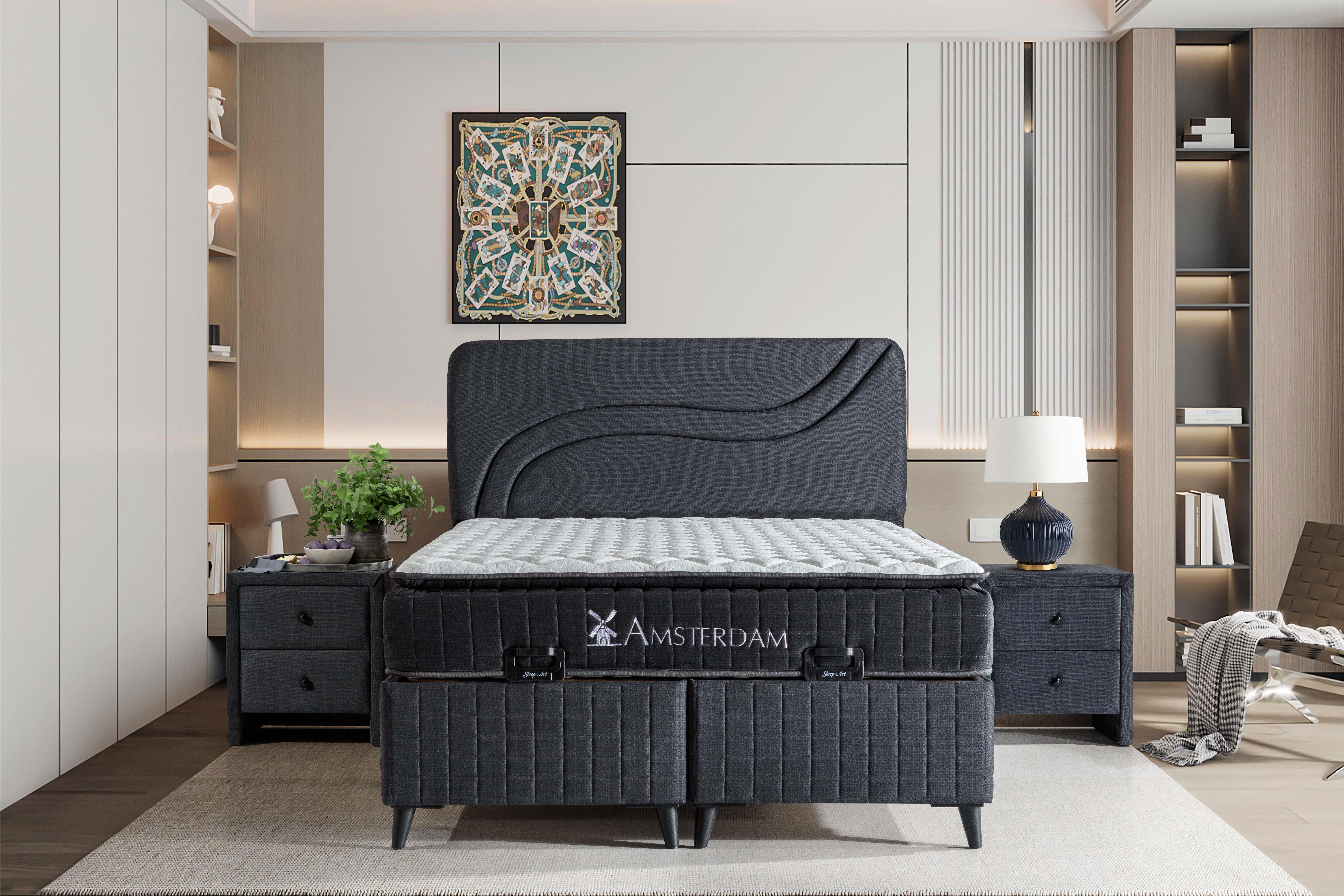 Amsterdam Set | Yatak, Baza ve Başlık Takımı
