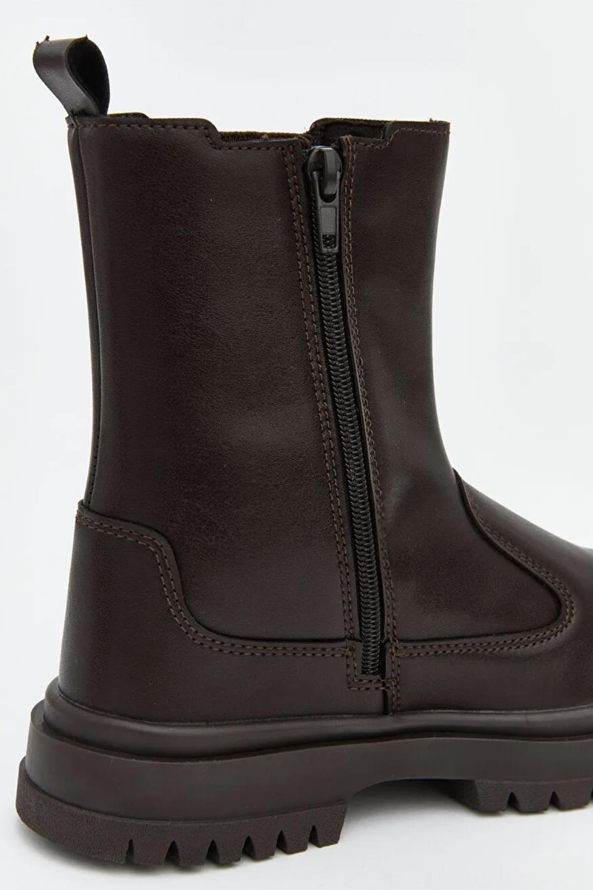 Brown Star Chunky Chelsea Boots KAHVERENGİ