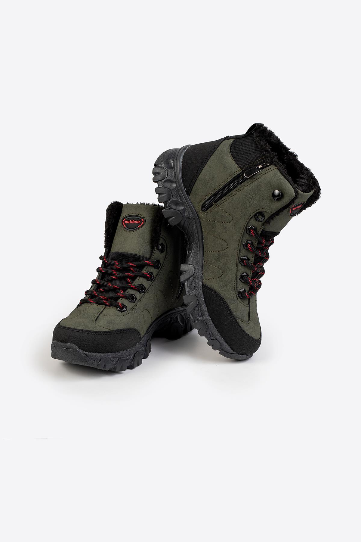 Letoon NKT07-1 Kadın Outdoor Haki Kışlık Bot 
