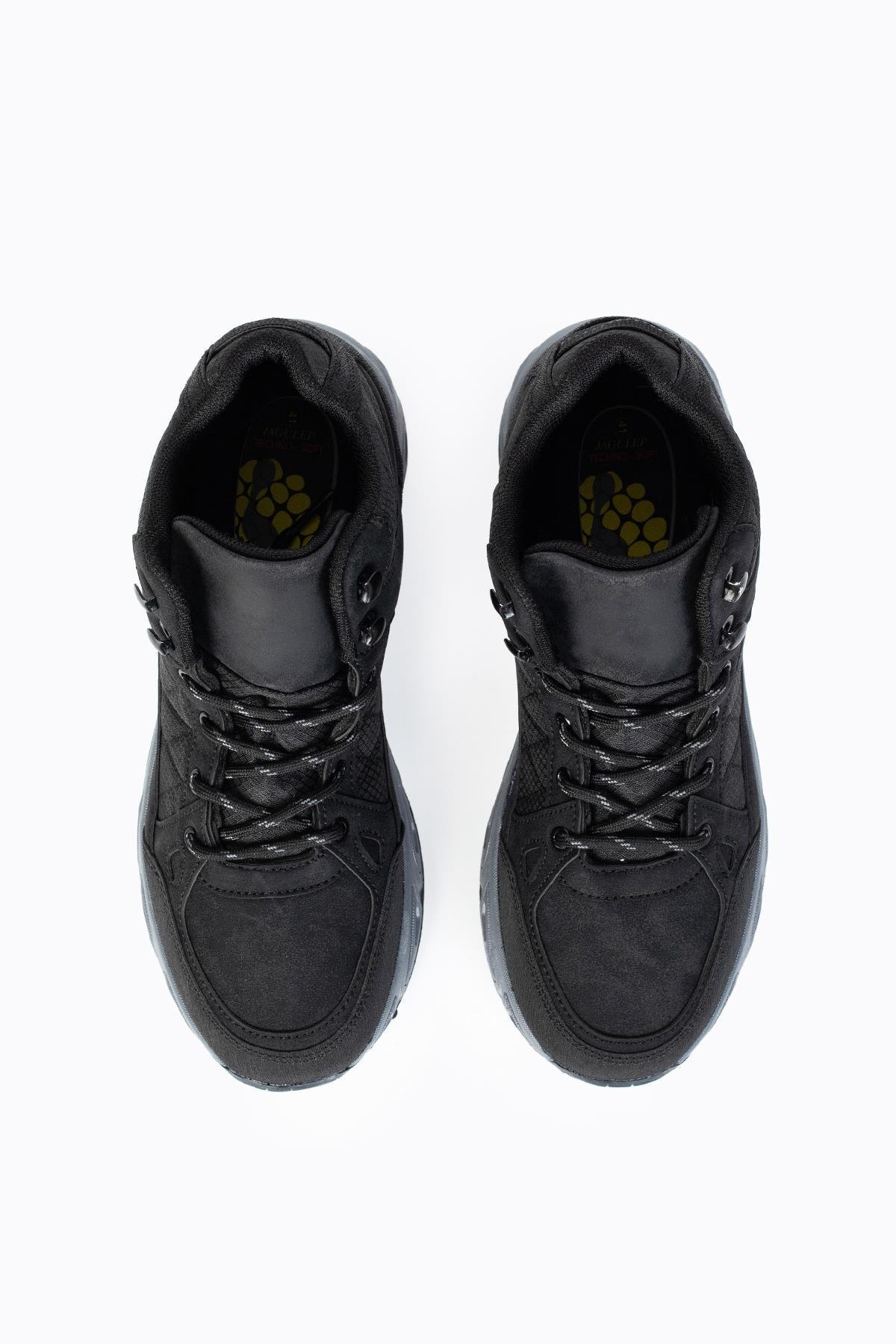 Letoon Obua Erkek Siyah Spor Tabanlı Bilek Bot