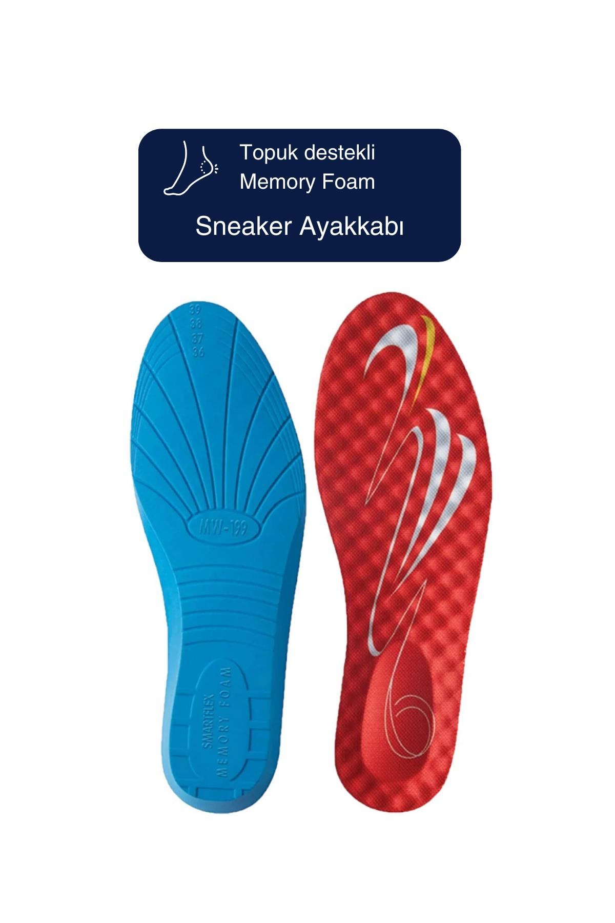 Letoon Deep-5 Kadın Memory Foam, Darbe Emici Turuncu Tabanlık 