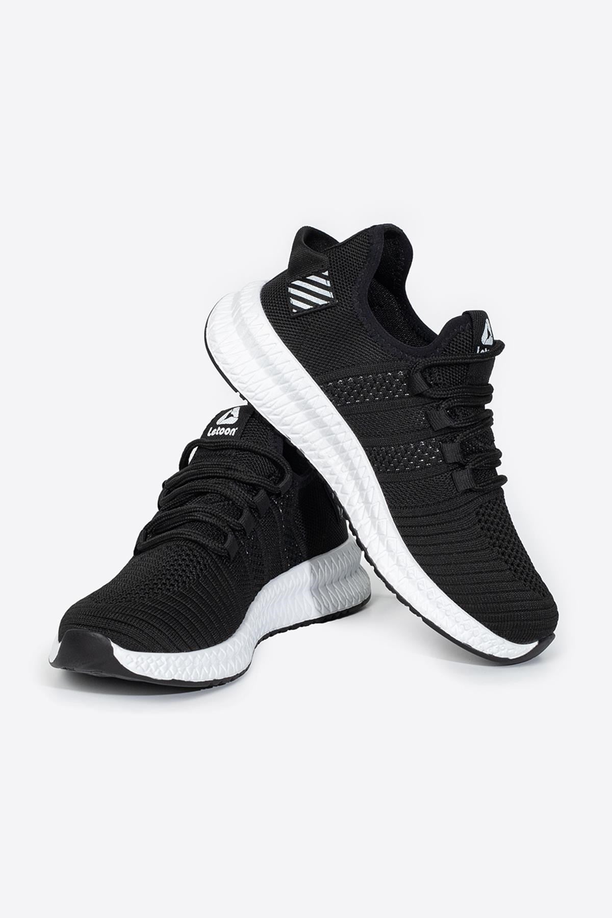 Letoon 2103 Unisex Siyah Beyaz Spor Ayakkabı