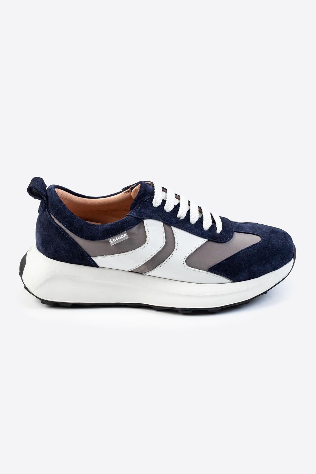 Letoon LTN-S01 Deri Lacivert Erkek Sneaker 