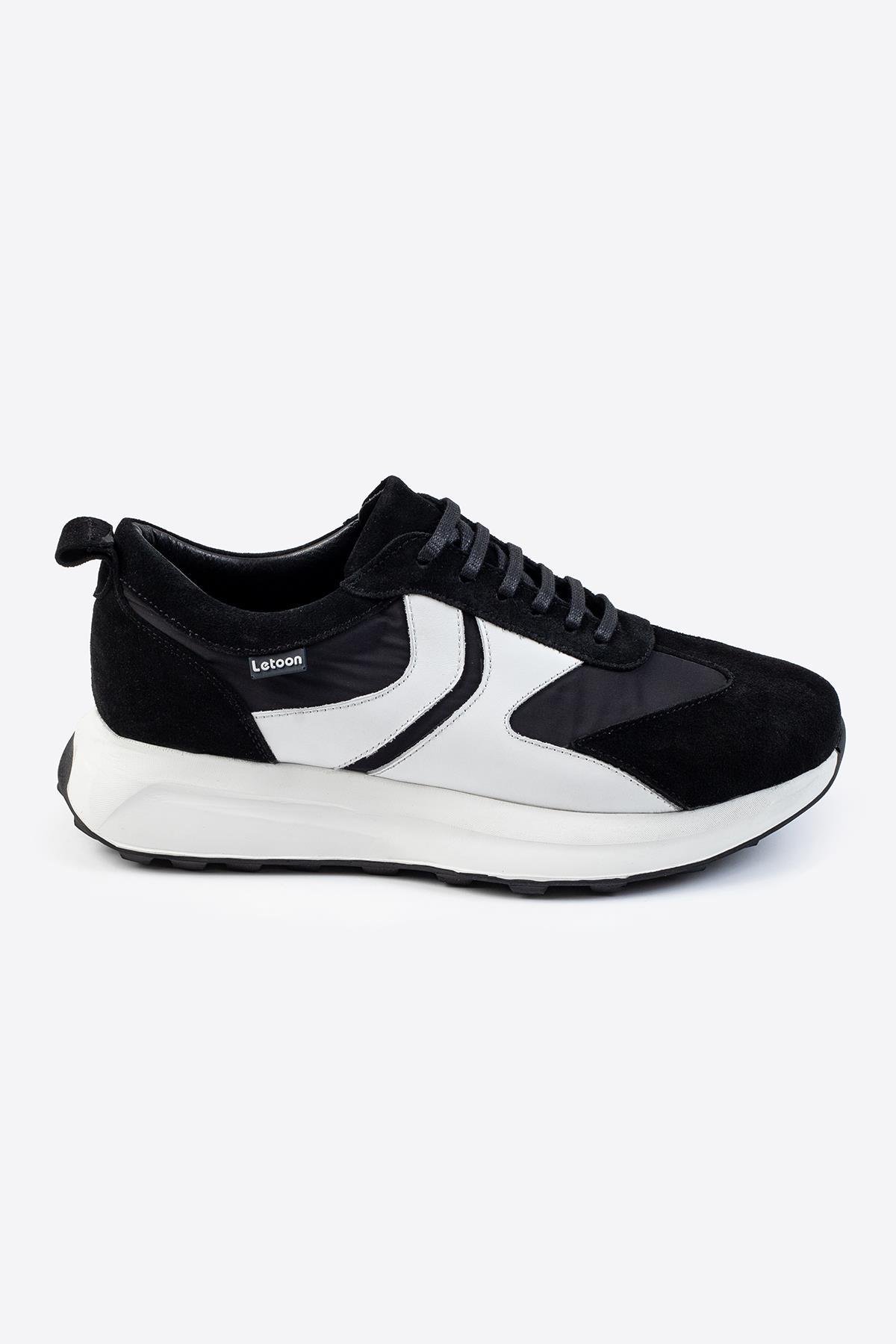 Letoon LTN-S01 Deri Siyah Erkek Sneaker