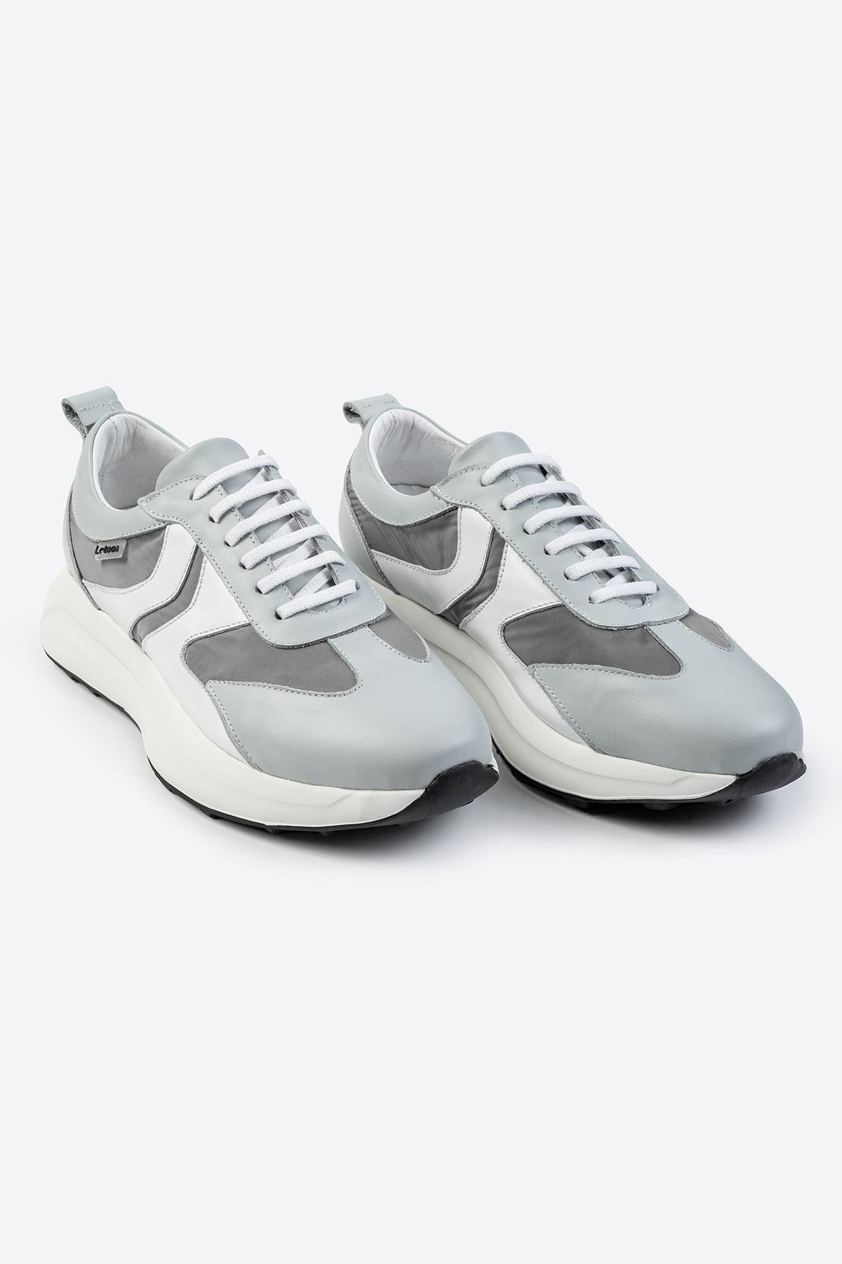 Letoon LTN-S01 Deri Gri Erkek Sneaker 