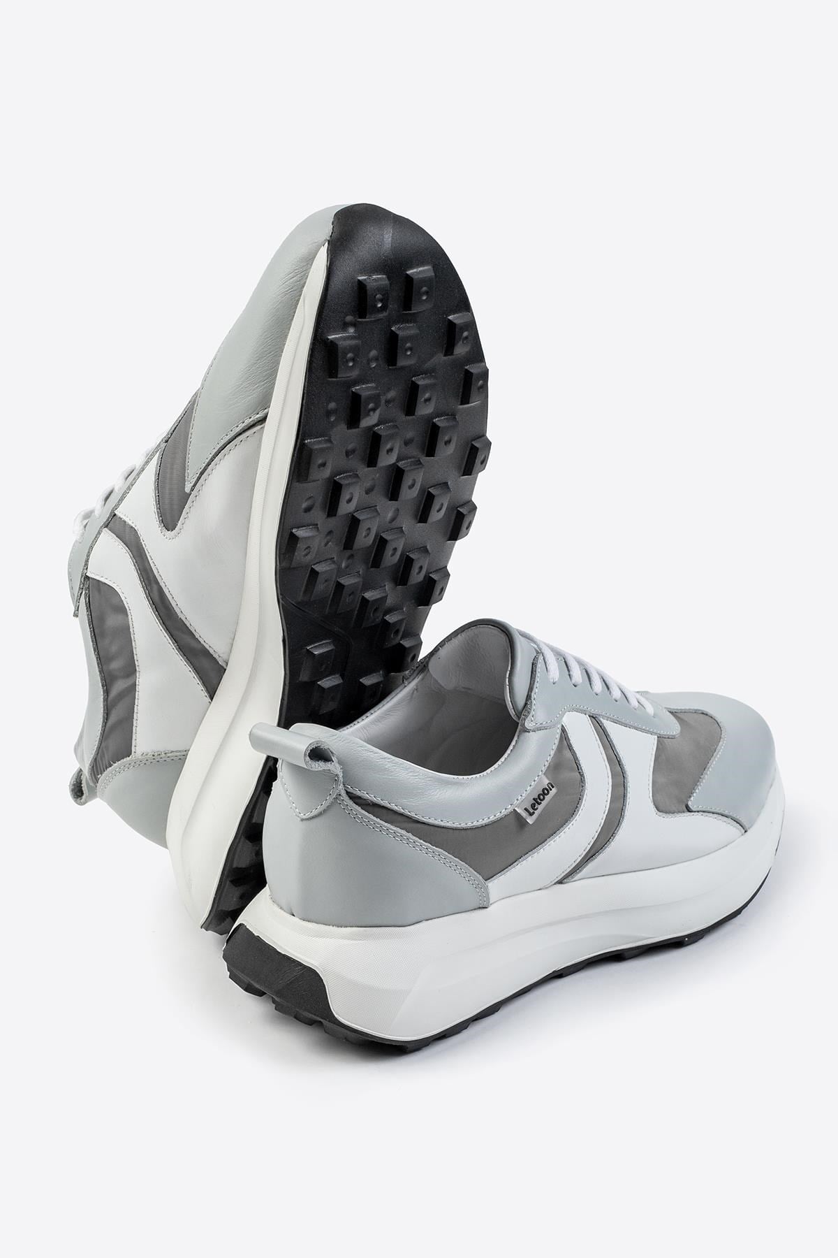 Letoon LTN-S01 Deri Gri Erkek Sneaker 