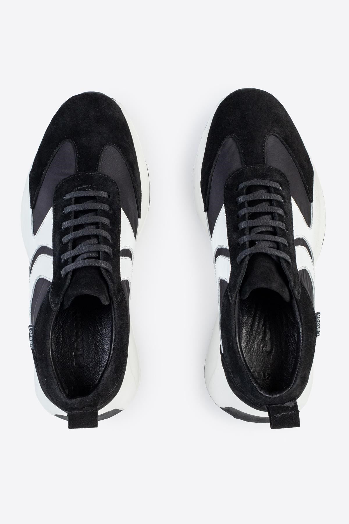 Letoon LTN-S01 Deri Siyah Erkek Sneaker