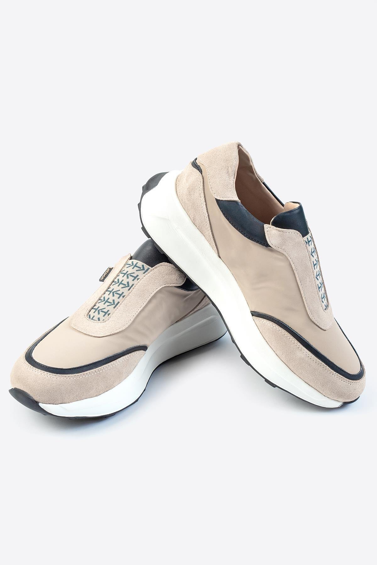 Letoon LTN-S03 Deri Bej Erkek Sneaker 