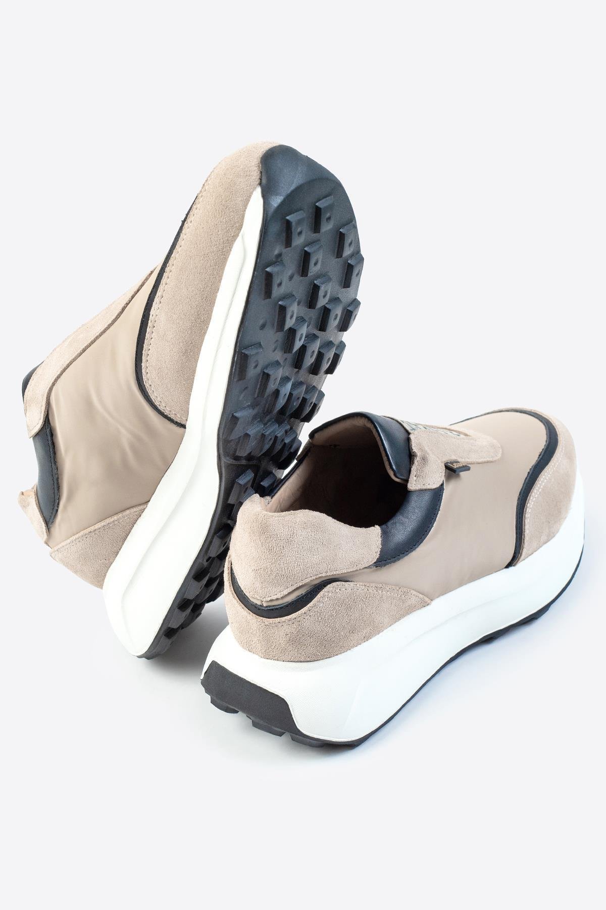 Letoon LTN-S03 Deri Bej Erkek Sneaker 