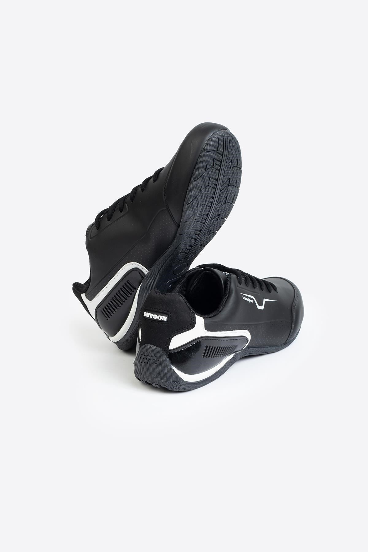 Letoon MotionTrack Erkek Siyah Beyaz Sneaker 