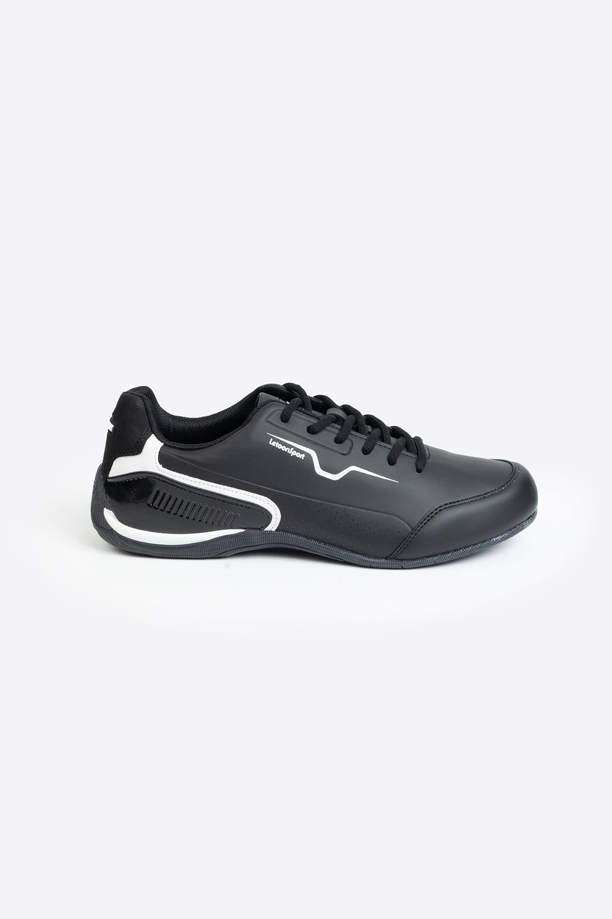 Letoon MotionTrack Erkek Siyah Beyaz Sneaker 