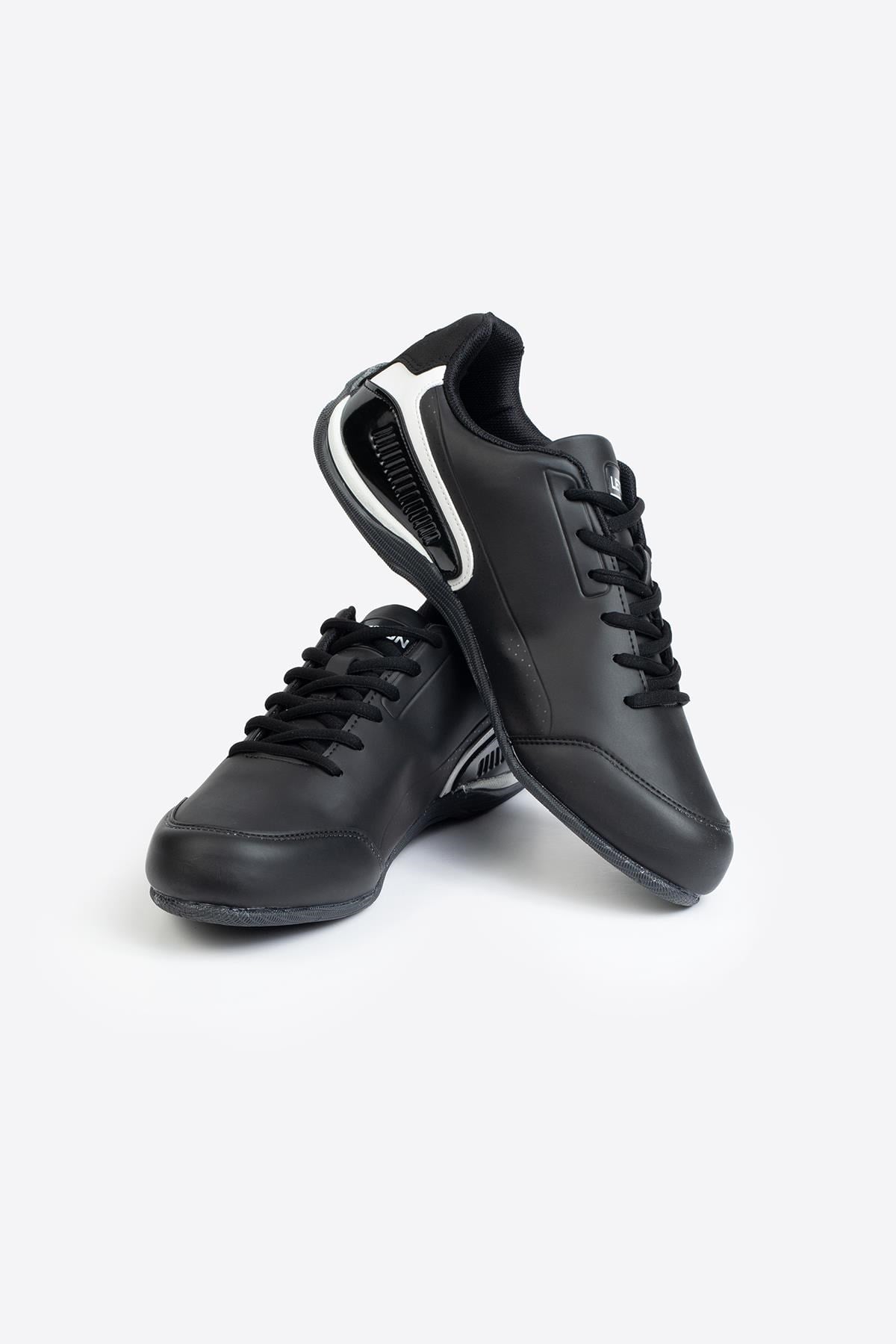 Letoon MotionTrack Erkek Siyah Beyaz Sneaker 