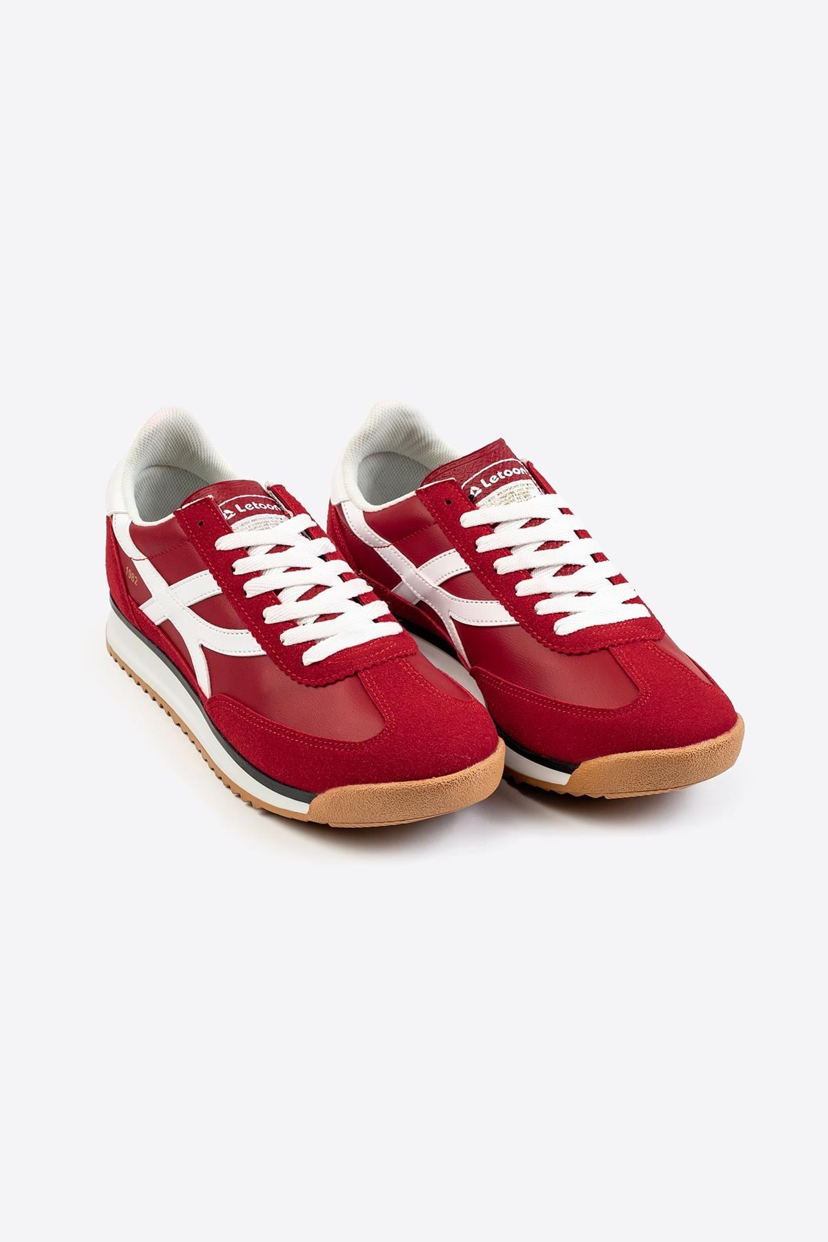 Letoon Retro Şerit Detaylı Kırmızı Sneaker 
