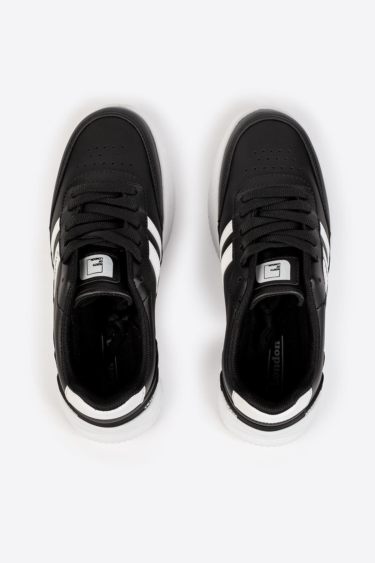 Letoon Street Style Günlük Siyah Sneaker 