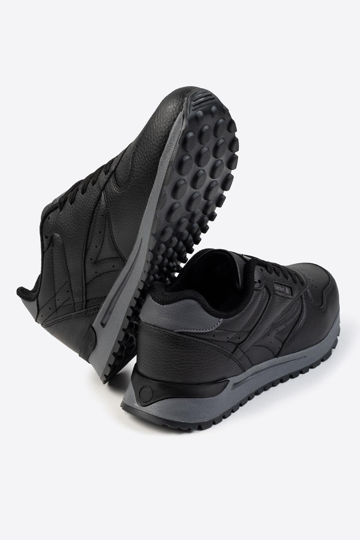 Letoon Tornado Erkek Premium Siyah Sneaker 