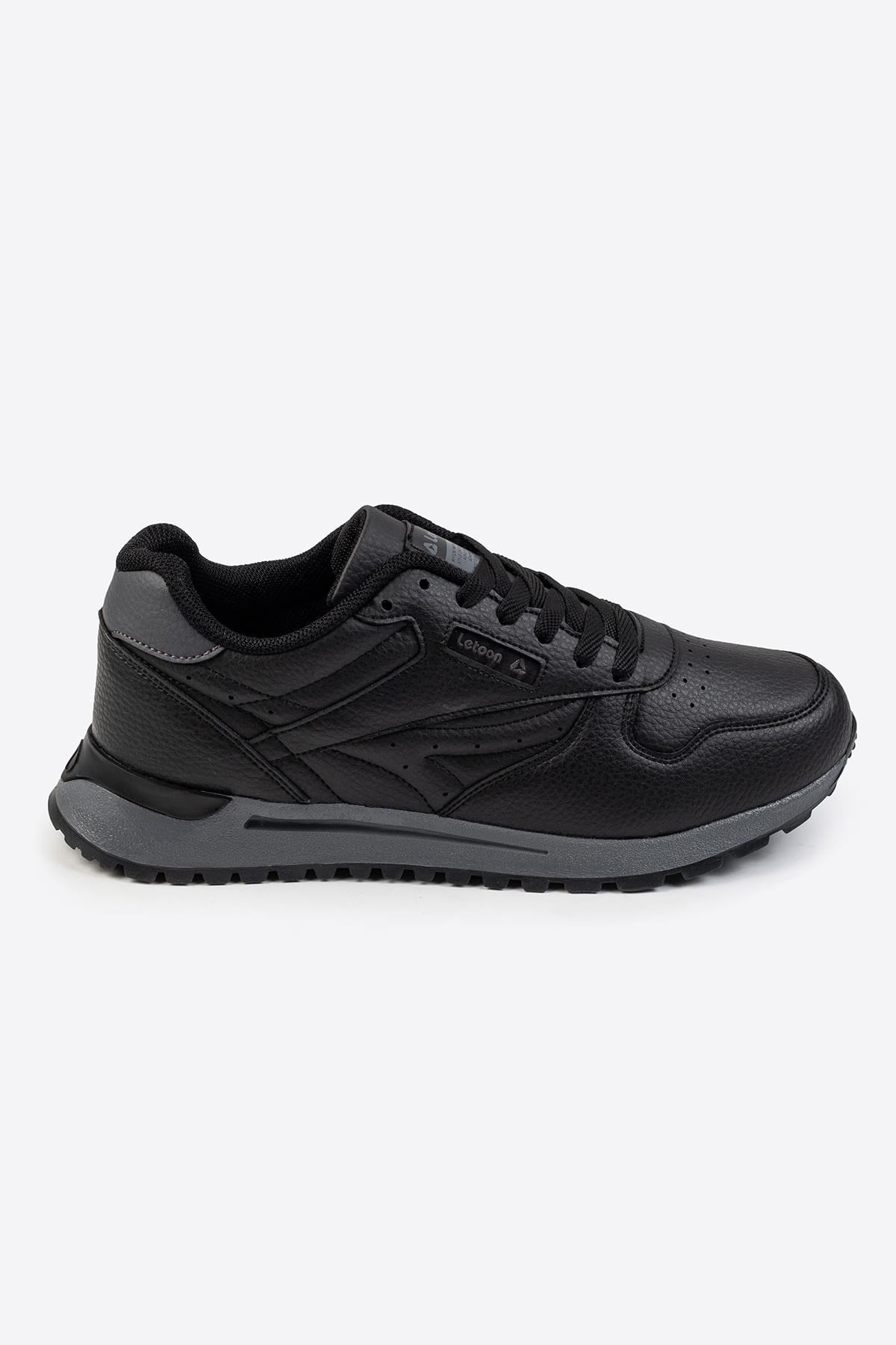 Letoon Tornado Erkek Premium Siyah Sneaker 